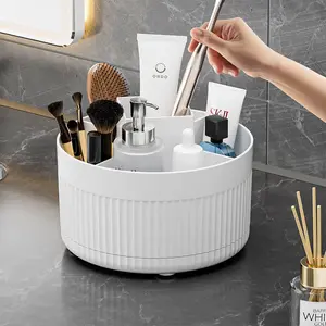 360 Degree Rotating Makeup Brush Holder, Multi-functional Makeup Tool Storage Box, Durable Desktop Storage Box for Brush, Lipstick, Skincare and Stationery, Organiser, Makeup Tool Organizer