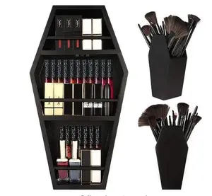 Makeup Coffin Shelf And Brush Holder