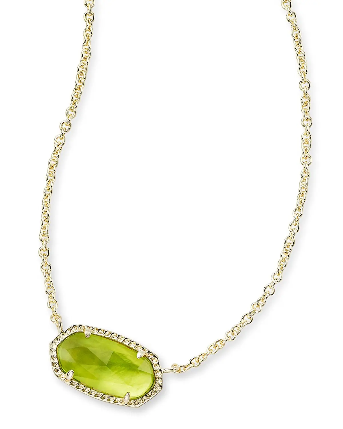 Kendra Scott Elisa Pendant Necklace In Peridot Illusion - 4217714619