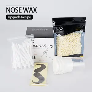 20-Piece Waxing Kit for Nose Hair Removal, Convenient Home Use, Unisex Depilatory Wax Set, Easy-To-Use Boxed Kit for Men & Women, Hypoallergenic Wax Beads