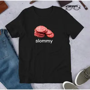 Slommy Salami Laughs – Ironic T-Shirt That Will Turn Heads!