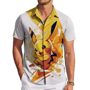 Hawaiian PikachuShirt – Anime Style, Cute Tops, Summer Style, Gift Ideas, Matching Outfits, Hawaiian Style, Festival-Friendly, Beach-Ready