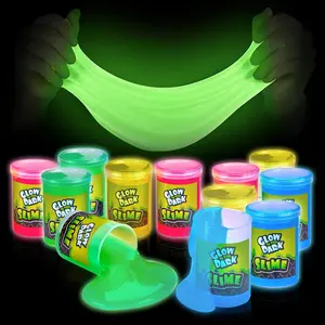 Glow in The Dark Slime – 24 Pack Neon Party Favors for Kids, Sensory Toy for Boys & Girls Ages 5+, Non-Toxic, Stretchy, Gooey Fun – Birthday, Halloween, Classroom & Treat Bags