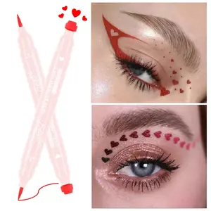 1PC Double-head Printed Eyeliner, Liquid Eyeliner Pen, Waterproof and Long-lasting, Quick-drying Eyeliner, Eye Makeup Supplies