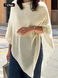 Women's Solid Color Semi-Transparent Loose Elegant Fashion Versatile Sun Protection Spring Summer Knitted Trendy Solid Shawl