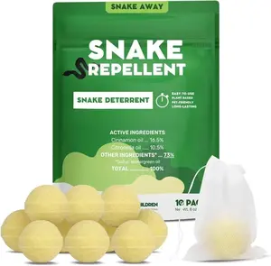 10 Pack Snake Away Repellent for Outdoors Plant-Based Snake Repellent for Yard