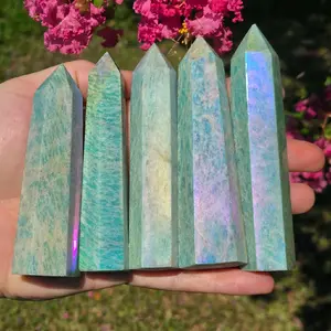 Gorgeous Aura Amazonite Crystal Tower