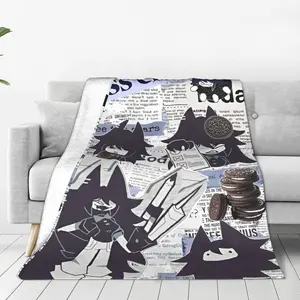 Miss Circle Cartoon  Blanket Fleece Textile Decor Fundamental Paper Education Multi-function Super Soft Throw Blanket Quilt Sofa