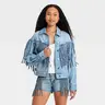 Women's Fringe Denim Jacket - Universal