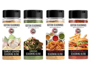 The Signature 4 Bundle, Igotchu Seasonings - Garlic Lovers, Greens, Fried Chicken, Burger/Philly Seasoning Blends Spice Flavor
