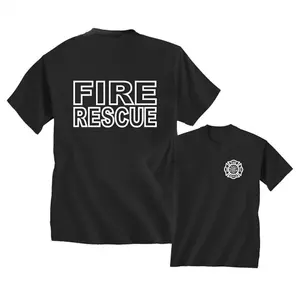 Men's Fire Rescue Firefighter Firemen Gear T-Shirt Fashion Tee