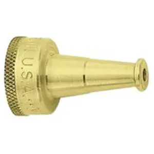 212 MAIN Heavy Duty Solid Brass Water Jet Nozzle, Jet Stream Function, Outdoor Use, Threaded Attach Design, Model 06BJ