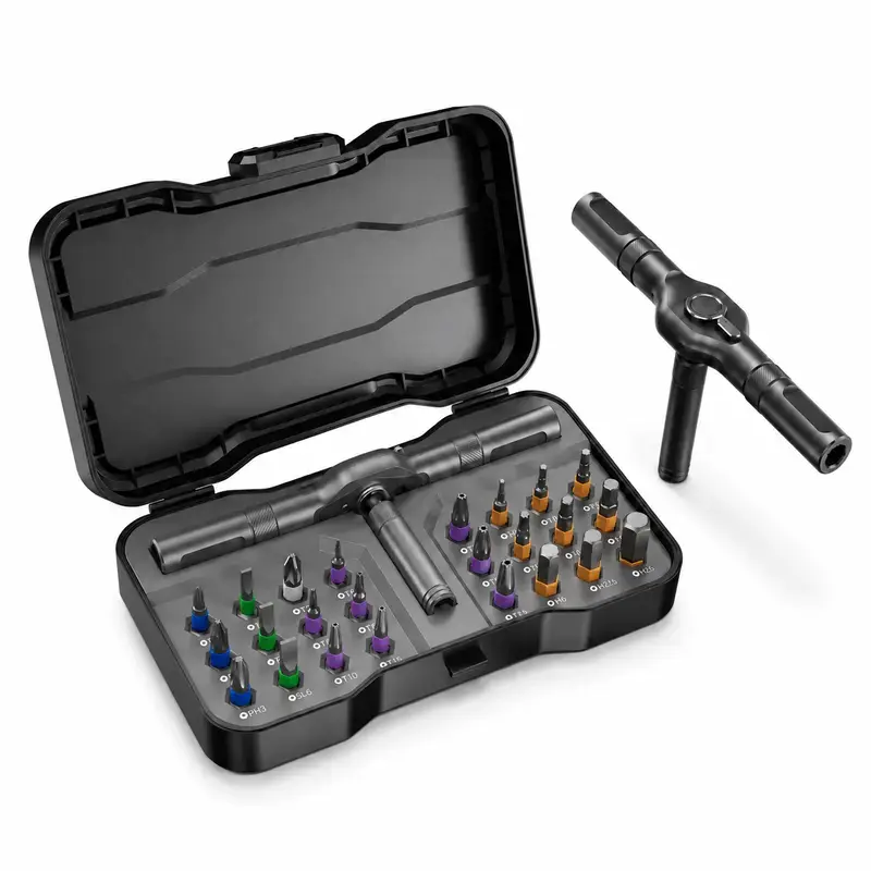 Ratchet Magetic Screwdriver Set, S2 Steel Precision Screwdriver Set - Removable Self Assembly Screwdriver Kit for Furniture Assembly and Repair
