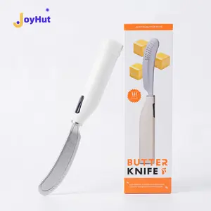 Heating Butter Knife Spreader - Rechargeable, Electric, Cordless, Heats up in 6 Seconds, Nonstick Stainless Steel Blade, ON/OFF Safety Lock Switch,  Can Quickly Melt Cold Hard Butter, Coconut Oil, Cream, Jam, Mustard, for Kitchen Restaurant Party