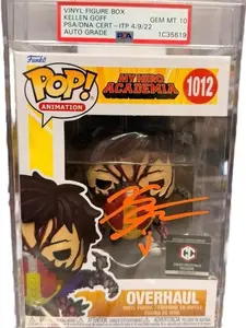 My Hero Academia Funko Pop! Overhaul #1012, Autographed by Kellen Goff, PSA 10 Gem Mint Collectible Figure