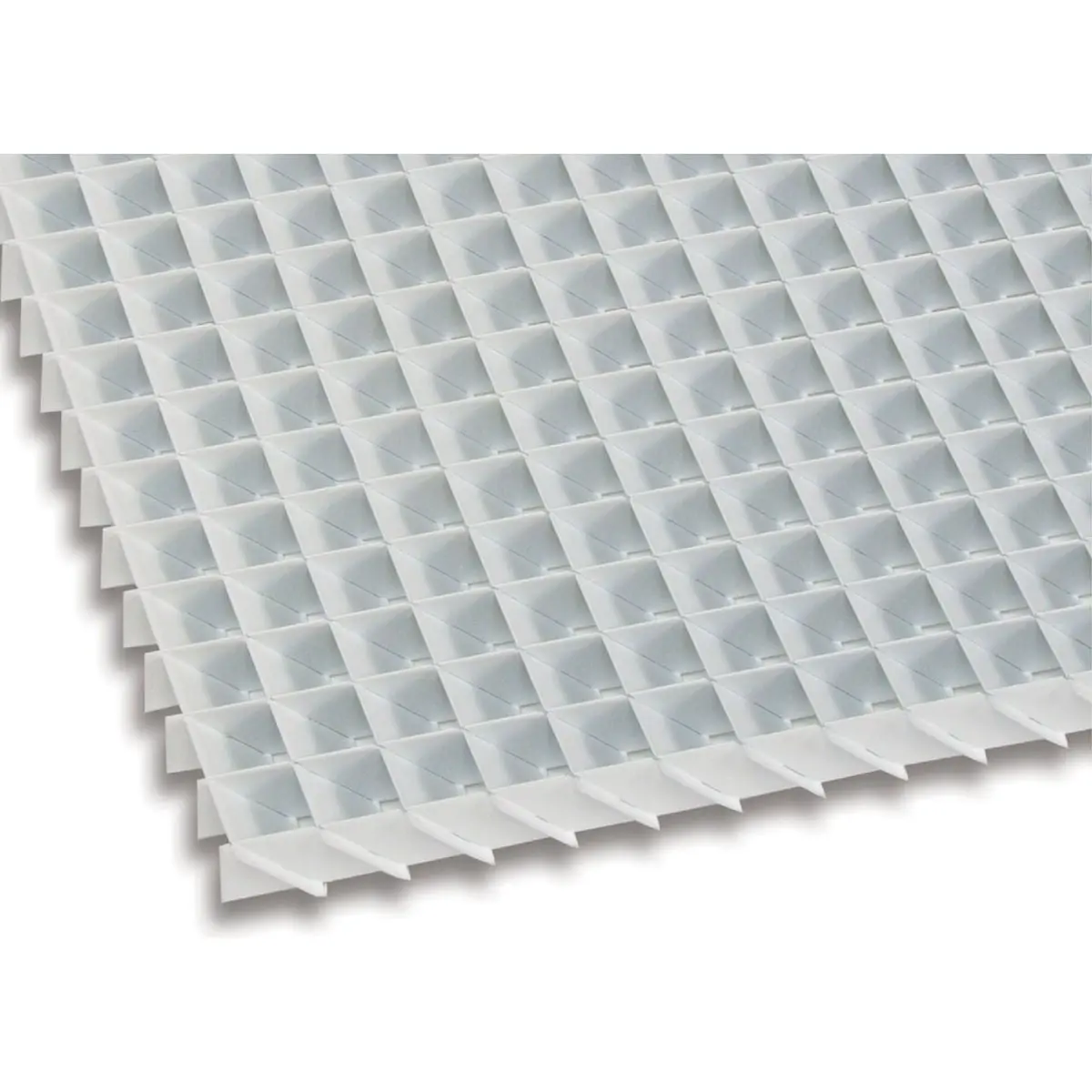 American Louver B2278110 45 deg Aluminum Sight-Guard Eggcrate Panel, White - Pack of 2
