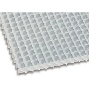 American Louver B2278110 45 deg Aluminum Sight-Guard Eggcrate Panel, White - Pack of 2