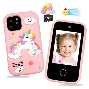 Kids Toy Phone with 32GB Card, 2.8" Touch Screen, Unicorn Star Anti Drop Case, ABC Learning & Puzzle Games, Christmas & Children's Day Gift for Boys Girls Ages 3-8