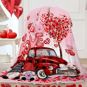 Valentines Day Blanket,Valentine Throw Blanket Valentine's Decorations for Home, Valentine's Decor Gifts for Him Her, Truck Love Soft Throw for Couch 50 X 60