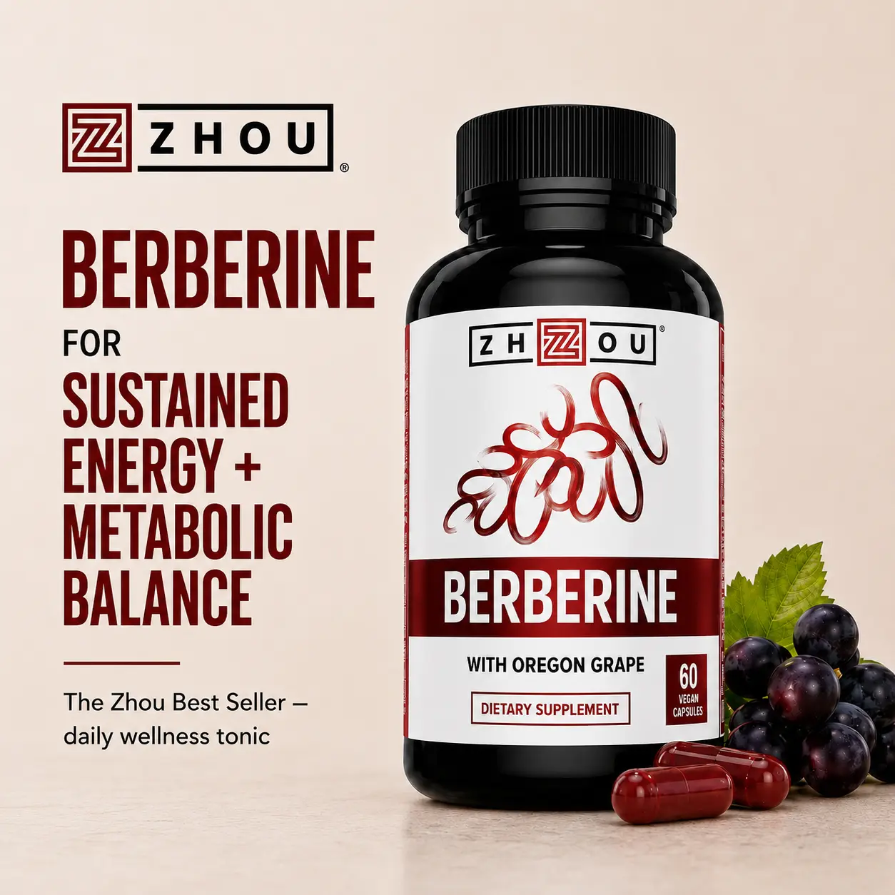 Zhou Berberine with Oregon Grape — Metabolic Health Daily Support Zhou Berberine with Oregon Grape — Metabolic Health Daily Support
