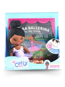 Beautiful Curly Me Imara Ballerina Doll & Book Set - 14-inch Soft Plush Doll with Natural Curly Hair, Sustainable Cotton Fabric, STEM Toy for Girls Ages 3+