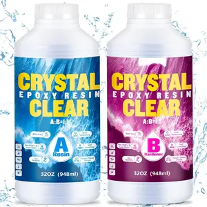 Epoxy  64OZ, Upgraded  Clear  Epoxy  Safe, Self Leveling & Bubble Free Epoxy  with Anti-Yellowing for Coating, Casting,  Making, DIY Craft
