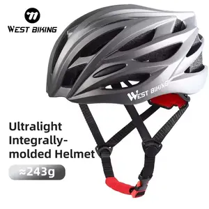 WEST BIKING Female Lightweight Helmet Road Racing Bike Gradient Color Helmet Skateboard Triathlon Integrated Men Safety Helmet Sports Protective Gear