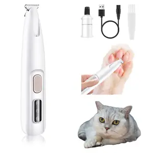 New 2025 Waterproof Rechargeable Pet Paw Trimmer with LED- Low Noise, Multifunctional Grooming Clippers for Dogs and Cats - Perfect for Paws, Eyes, Ears, Face, and Rump