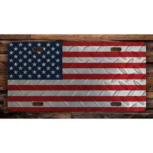 American Flag License Plate