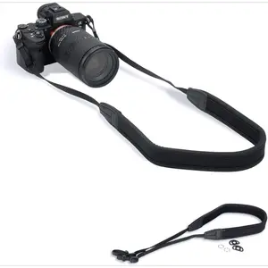 P-CPS02   Mirrorless Camera Neck Strap Shoulder Belt for Sony ZV-1 II ZV-E10 II A7C II A6700 A6600 A7 IV III A7R V IV A7S III A9 II Fujifilm X100VI X-M5 X-T5 X-T4 X-T30 II Nikon Z30 Z50 Canon M50 Mark II-Black