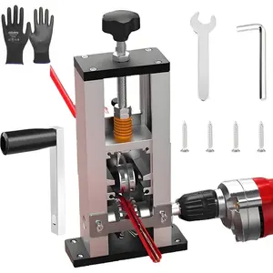Upgrade double springs Manual Wire Stripping Machine Drill-Powered Copper Wire Stripper Tool for0.04"-1" Scrap Copper Portable Wire Stripping Machine for DIY and Recycling