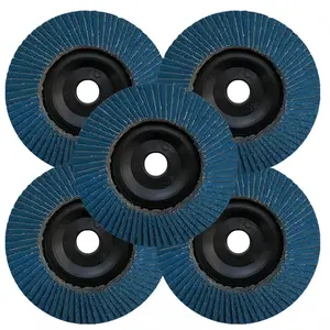 5pcs 4 Inch Flap Discs for Grinder, 60 Grit Grinding Wheels, Abrasive Tools for Metal Removal and Polishing, Durable and Efficient
