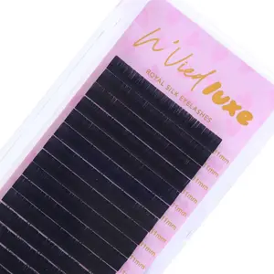 N'Vied Lash Royal Silk Eyelashes 0.02 Mega Volume Luxe Jet Black Fluffy 100% Cruelty Free Vegan Makeup Flower Bouquet Approved