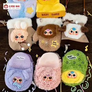 Baby 3 Plush Phone Crossbody Pouch Blind Box ，Bunny Plush Dolls，Soft Furry Collectibles，Backpack or clothing decoration，Stuffed Animal