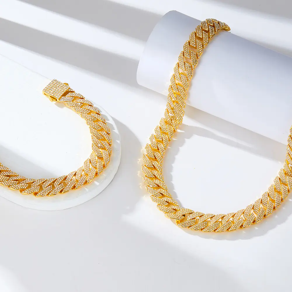 15mm new style buckle wide square strip buckle Miami chain hip hop headphones