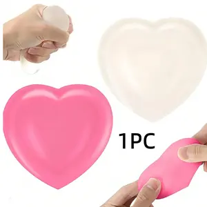 1 Pc Color Changing Love Heart Sugar Ball Heart Stress Ball Love Shape Squishy Toy Fidget Sensory Toys Stress Relief Squishies Squeeze Gifts For Adults Birthday Party Favors Anxiety Relaxing Fidget Gadget Decompression Squeeze