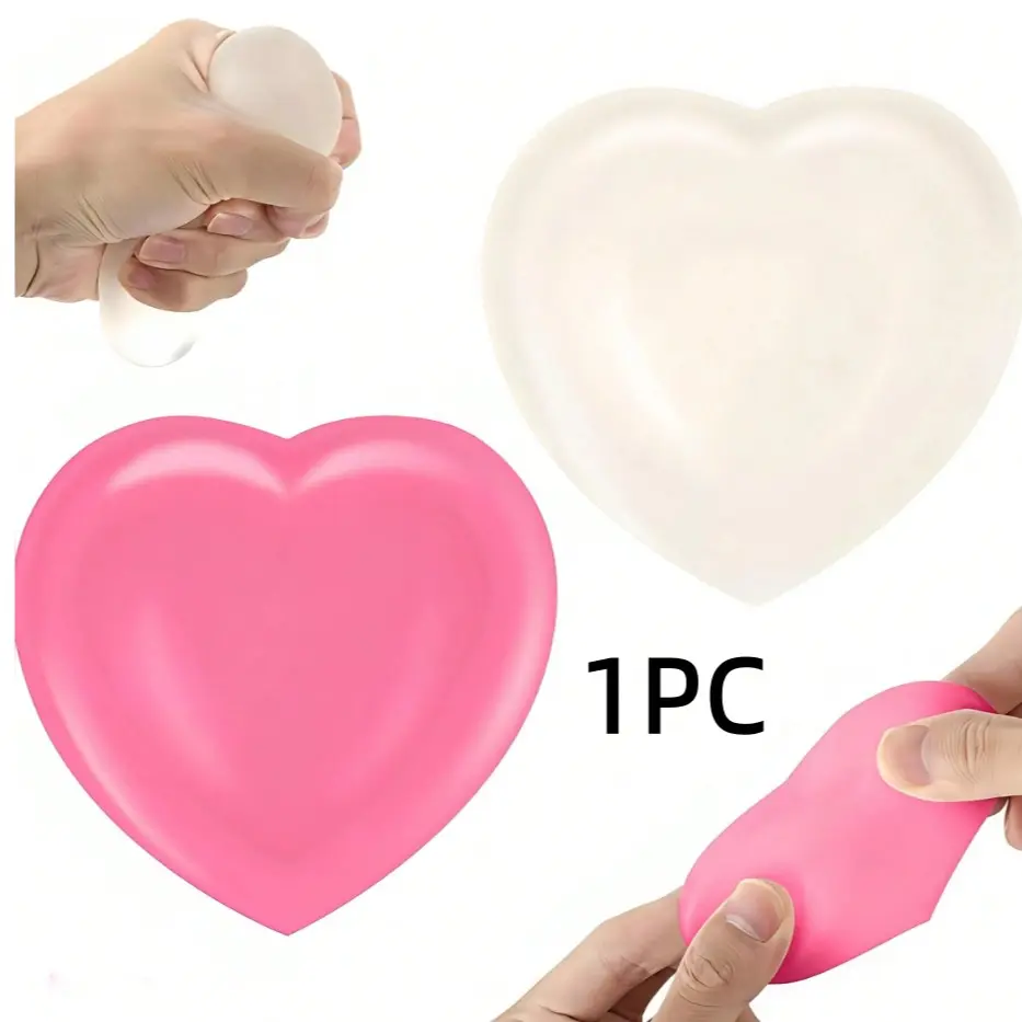 1 Pc Color-Changing Love Heart Stress Ball, Heart-Shaped Squishy Toy Fidget, Sensory Stress-Relief Squishies Squeeze Toy, Cute Squishies, Smushers Squishy, Gifts for Adults, Birthday Party Favors, Anxiety-Relieving Fidget Gadget, Decompression Squeeze