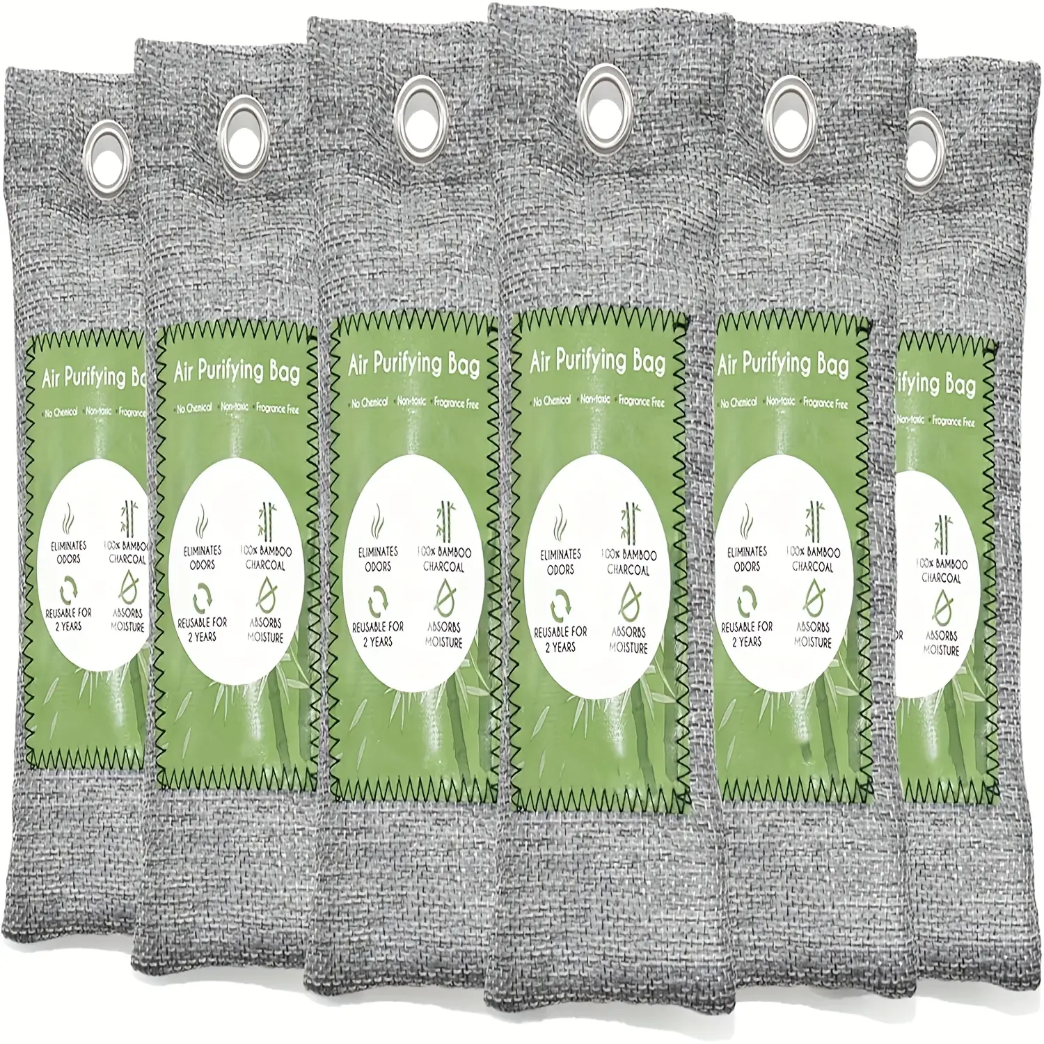 Vitscan Activated Charcoal Car Air Freshener, Moisture Absorber, Bags Odor Absorber, Shoe Deodorizer, Odor Eliminate Bamboo Charcoal Air Purifying Bag，50g