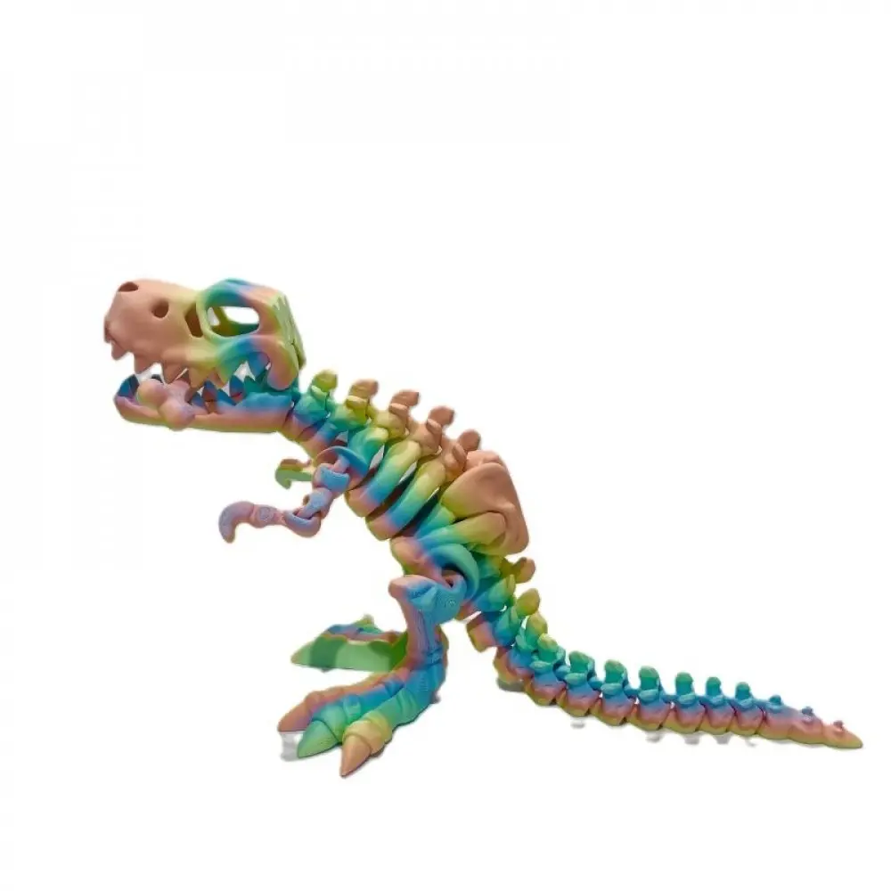 212 MAIN SC-105.72.813 Multi-Color 3D Printed Plastic T-Rex Skeleton Figurine, Home Decor Collectibles for Multiple Rooms