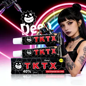 Deep TKTX Black 40% 10g*2PCS Maximum Strength Numbing Cream 4-8H Painless Tattoo Microblading Tattooing External Use Only