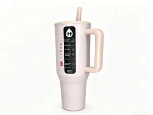 HydroJug 40oz Pink Gym Travel Tumbler with Handle & Straw, Insulated Stainless Steel Water Bottle for Workouts, Office & Road Trips, Leak Proof