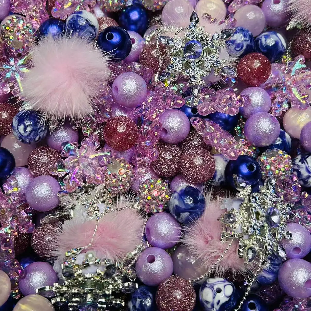 【D.P.C】Acrylic DIY Beads Mix - 5oz 10oz 22oz Sizes for Bracelets Phone Charms Necklaces Hair Beads Bag Chains Earrings Rings Hair Ropes Diy Projects Diy Jewelry, Beaded Charms, Bag Chain Accents