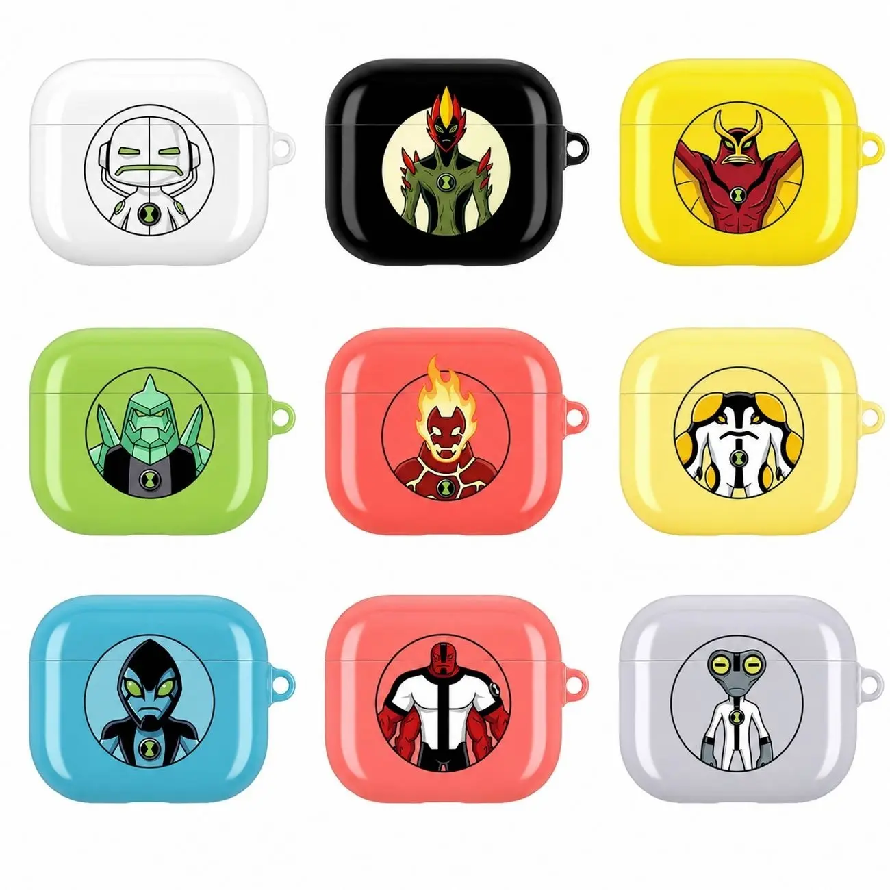 Cartoon Collection Airpods Case - Cartoon Movie Ben Protective Cover for AirPods Pro 1 2 3 , Airpod 1 2 3 4 Aesthetic Air Pods Case Cover Protective