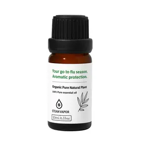 100% Pure Natural Essential Oil for Diffusers Humidifiers Stones Massage Inhalation Bathing & Foot Soaks with Immune Boosting Properties 10ml 6 Bottles