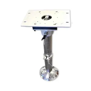 Pedestal, Stainless, 22-32" Adj, 4" Diameter