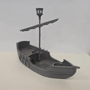 Ancrabourg Mechant Vessel 28mm Tabletop Ship – 3D Printed Fantasy Boat Terrain for DnD, Pathfinder & Wargaming