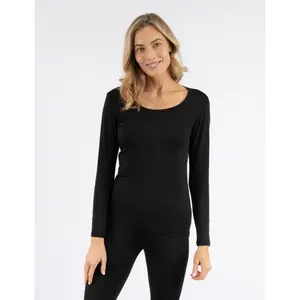 Women's Neutral Solid Color Thermal Pajamas