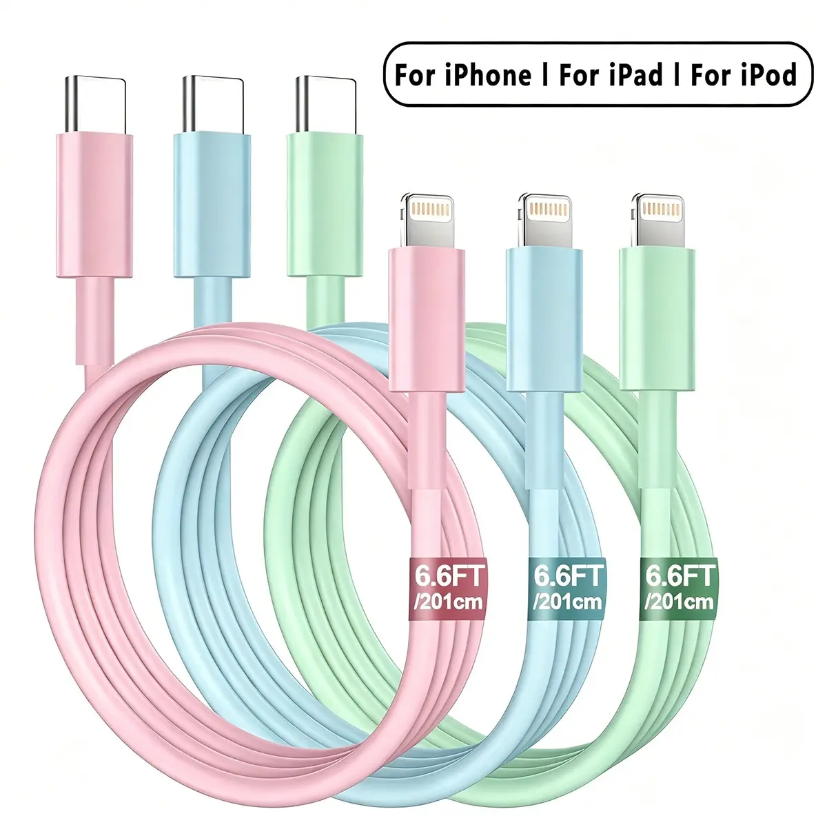 10FT [MFi Certified] USB-A Fast Charging Cable, Fast Charging Cords, Charging Data Sync Cable, Lightning Cable Compatible with iPhone 14 13 12 11 Pro Max XR XS X 8 7 6 Plus SE iPad