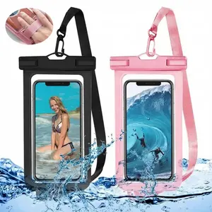 2 Counts Waterproof Phone Pouch, Clear Waterproof Cell Phone Case Lanyard, IPX8 Certified & Floatable Design for Iphone 17 Pro Max Plus Galaxy S22 S23 Up To 7.2", Essential Dry Bag for Beach Cruise Ship Outdoor Swimming Diving, Travel Bag Tools