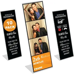 | 2x6 Slanted   Frames (10 Count) |  Clear    Picture Frame with Black Inserts